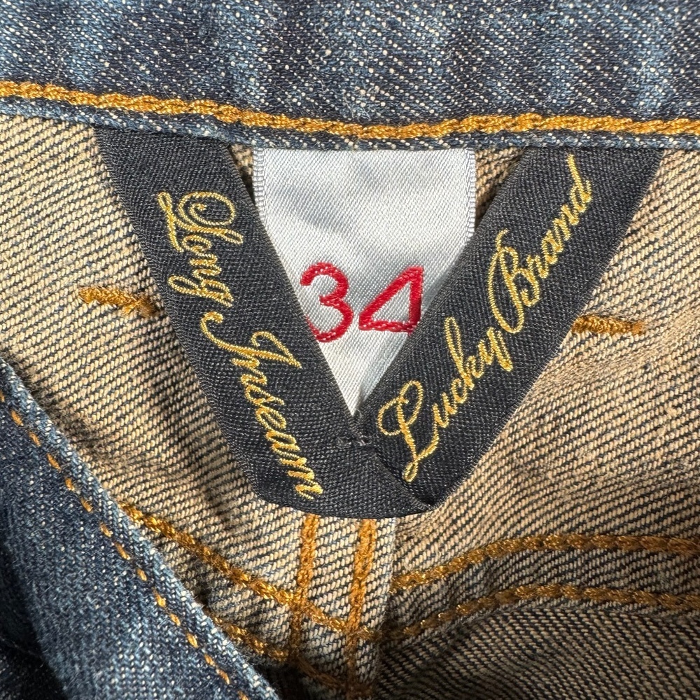 Lucky Brand Jeans Mens 34 Vintage Straight Mid Rise Dark Wash - Picture 3 of 13